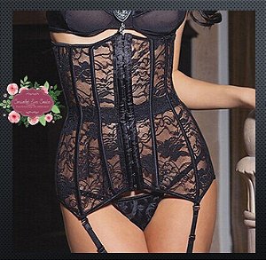 Cinta liga com corpete Clearance