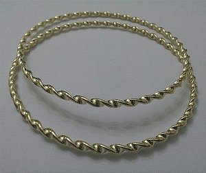 Conjunto 2 Pulseiras Trançadas - Dourado