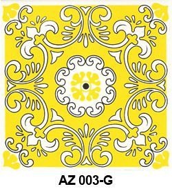 AZ003-G kit com 42 peças azulejos 15,4x15,4 cm porcelana