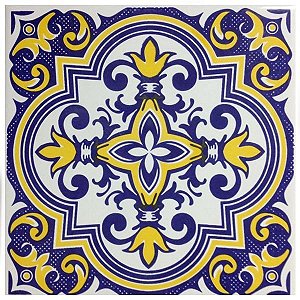 Azulejos Decorativos kit com 42 peças 15,4x15,4 cm, porcelana, alta durabilidade