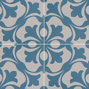 PISO EM PORCELANA HIDRAULICA OCEAN BLUE  20X20 CM KIT COM 15 PEÇAS