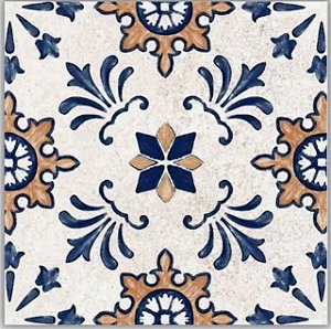 PISO EM PORCELANA HIDRAULICA FENDI 20X20 CM KIT COM 15 PEÇAS