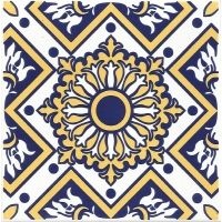 Azulejos Decorativos kit com 42 peças 15,4x15,4 cm, porcelana, alta durabilidade