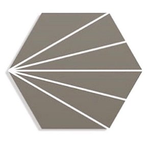 ladrilhos hidraulicos modelo 3R nas cores cinza comum e branco 20x23 cm