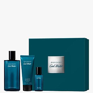 Conjunto Cool Water Davidoff Eau de Toilette 125ml + Shower Gel 75ml + Travel Size 15ml