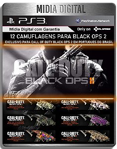 Pacote 12 Camuflagens para Black ops 2 em portugues - PS3 Playstation 3