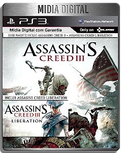 Assassins Creed 3 + Assassins Creed Liberation - Ps3 Psn - Mídia Digital