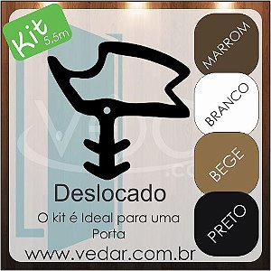 Kit - Borracha de Vedação Encaixe Deslocado para 1 (uma) porta