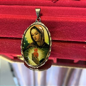 Medalha Religiosa Sagrado Coração de Maria