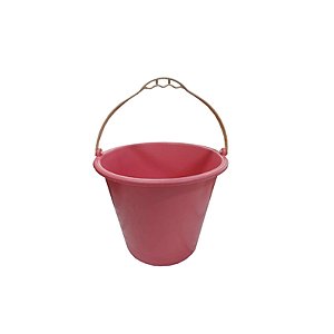 BALDE MULTIUSO 12L ROSA/BCA . PLAST