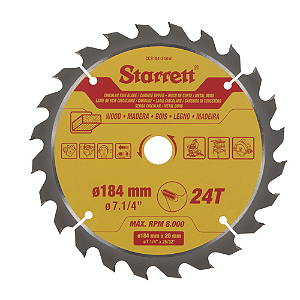 LAMINA SERRA CIRC VIDEA 110MM 24D STARRETT
