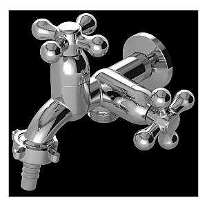 TORNEIRA ABS MAQ LAV 1428 1/4V C33 CROM INJET . ;