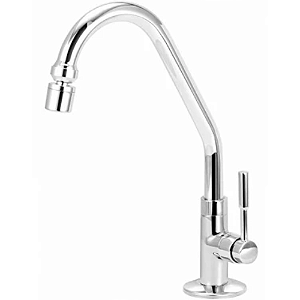 TORNEIRA CROMADA DE MESA BICA CURVA ECONOMETAL EC-1167 A02