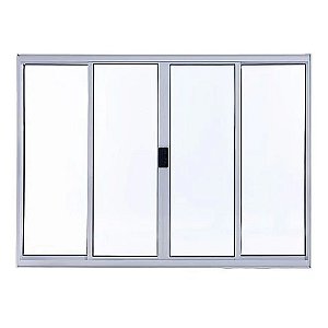 JANELA ALUM CORRER 4FL 2FIXA 2MOVEL BR 120X100
