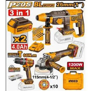 COMBO 3PCS PARAF. C/IMP. 1/2 PARAF. DRYWALL, MARTELETE