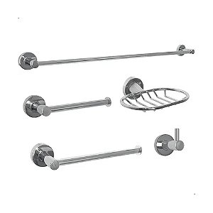 KIT ACESS BANHEIR 5PC MET CROM KIT001 ALPHA
