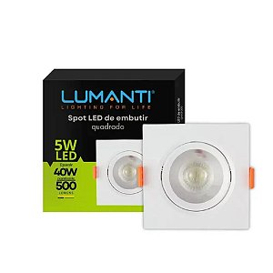 SPOT LED 5W EMB. QUAD 6500K LUMANTI