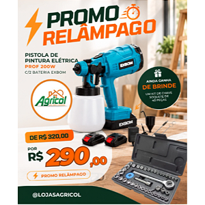 KIT-C PISTOLA PINTURA EXBOM + JOGO CHAVE SOQUETE 40 PC
