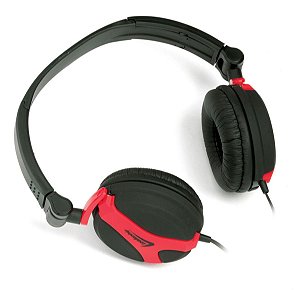 Fone de Ouvido Colors Red 2772 Preto e Vermelho P2