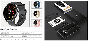 Relogio Smartwatch Redondo ZW02 Pro