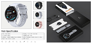 Relogio Smartwatch Redondo ZW12