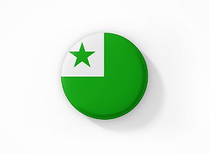 Botton Bandeira do Esperanto 3,5cm Com Alfinete
