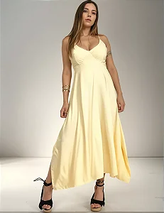 Vestido Feminino Dress Code - Midi Com Fenda