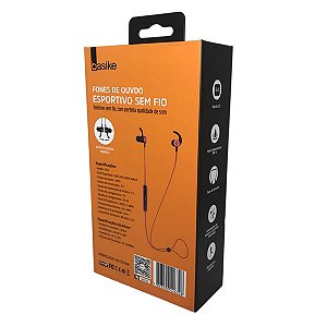 FONE DE OUVIDO BASIKE ESPORTIVO BLUETOOTH BA-FON6671