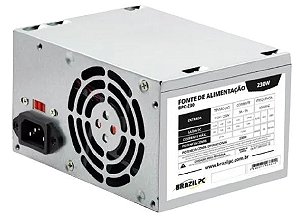 FONTE ATX 230W REAL BRAZILPC BPC-230V1.2 24 PINOS OEM