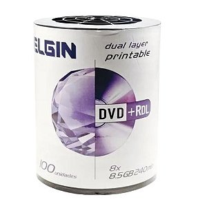 DVD+R ELGIN BULK 100 DUAL LAYER PRINTABLE