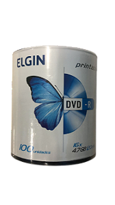 DVD-R ELGIN BULK C/ 100 PRINTABLE 82068