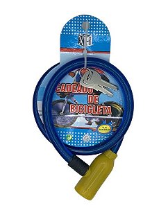 CADEADO P/ BICICLETA DE METAL COMUM RECOBERTO DE PLASTICO XH-1065 (65CM X 10MM)