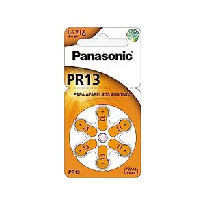 BATERIA PANASONIC AUDITIVA ZINC AIR C/ 6  PR-13 (1,4V/250MAH) (00278) PR-13BR/300