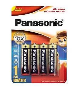 PILHA PANASONIC POWER ALCALINA AA 3+1 (04023)