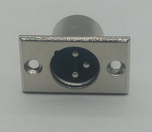 SOQUETE XLR CANNON MACHO PARA PAINEL CROMADO