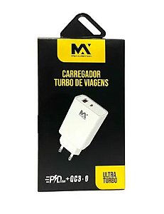FONTE CARREGADOR TURBO 18W QC3.0 MAXMIDIA MAX-CAR128