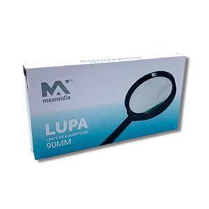 LUPA DE 90MM DE VIDRO COM PLASTICO MAXMIDIA MAX-66804-1