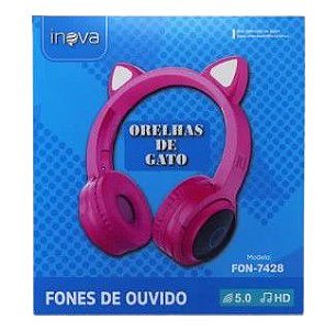 HEADPHONE ORELHA DE GATO INOVA FON7428