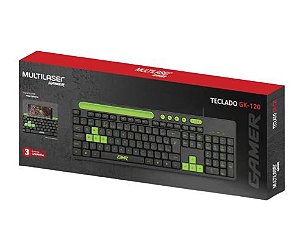 TECLADO GAMER COM APOIO DE SMARTPHONE MULTILASER GK-120 VERDE TC265