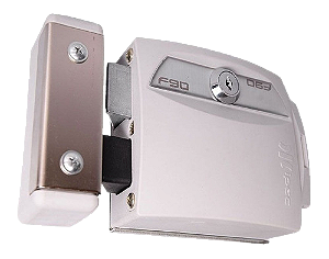 FECHADURA PARA PORTÃO SOCIAL F90 - BRANCA IPEC