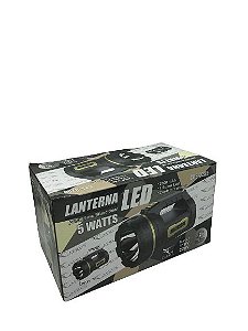 LANTERNA MANUAL RECARREGAVEL SUPER LED 5W 2500mAh CAERUS CRS-3255