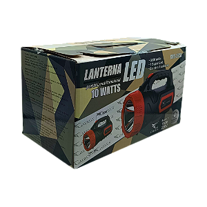LANTERNA MANUAL RECARREGAVEL SUPER LED 10W 6000mAh CAERUS CRS-3250