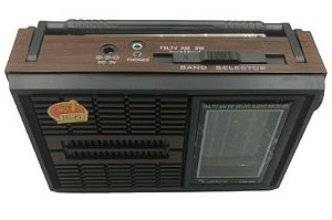 RADIO COM 4 BANDAS AM/FM/TV/SW 3W RMS BIVOLT AJUSTAVEL CAERUS CRS-966