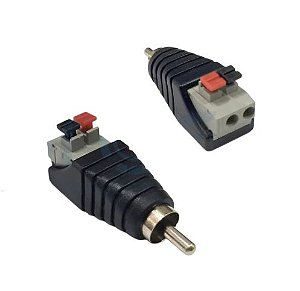 PLUG RCA MACHO COM BORNE ENGATE REPIDO