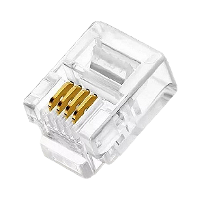 PLUG MODULAR RJ11 6P4C MÉDIO
