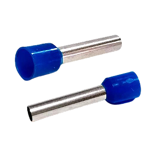 CONECTOR TUBULAR 6MM2, PLUG 18MM METAL AZUL