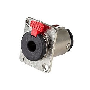 PLUG JACK J10 ESTEREO PARA PAINEL, METAL