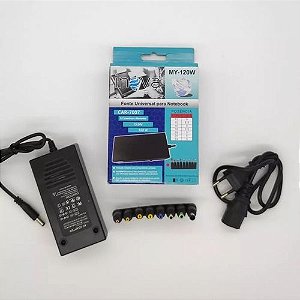 FONTE UNIVERSAL VARIOS PINOS E VOLTAGENS BIVOLT MY-120W INOVA CAR-7007