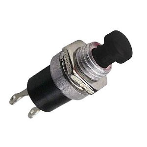 CHAVE PUSH BUTTON PBS-102104 N.A. (ON)-OFF PRETA