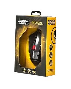 MOUSE GAMING PRETO 6 BOTOES DPI 800 / 2400 BRIGHT 0462